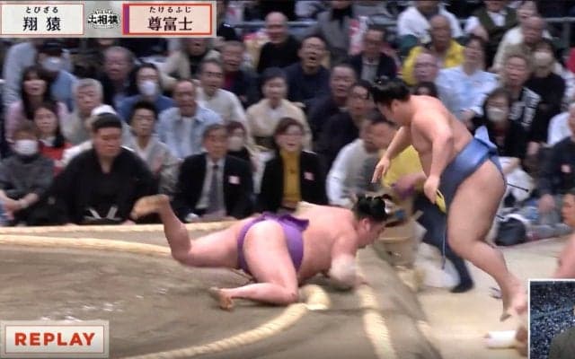 「何列目まで飛んでいった？」大相撲で“審判ひっくり返る”アクシデント 「元々こんな引きはしない」人気力士の異変疑う声も