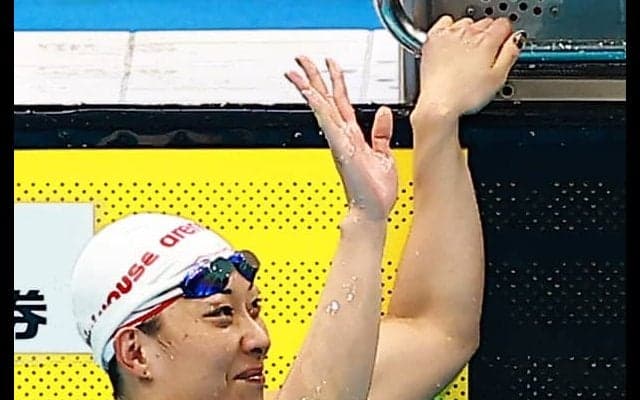 【競泳】日本代表最年長の鈴木聡美が１分５秒60で優勝、代表派遣標準も突破　女子100平泳ぎ
