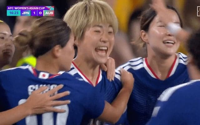 「えぐいゴラッソやん」なでしこFW、アジアカップ決勝でスーパーゴール先制点！「ワンステップであれ打てるの！」「無回転だったな」ファン騒然