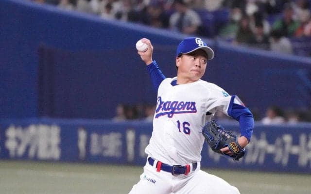 【データ】中日ドラ２桜井頼之介16回投げ無失点　OP戦15回以上で無失点の新人は38年ぶり