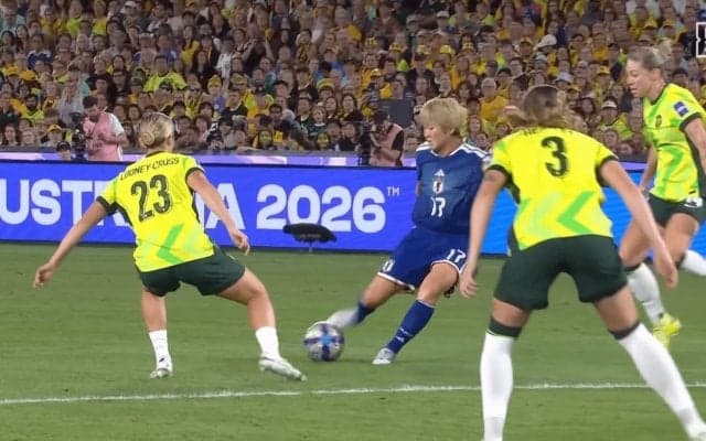 嘘でしょ！？なでしこ解説陣が“不意打ちブレ球ゴラッソ”に驚愕「打つと思わなかった」「独特のタイミング」浜野まいかがアジアカップ決勝で優勝弾