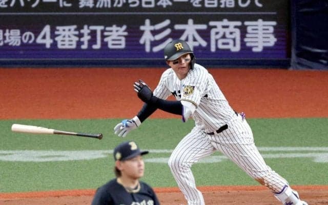 阪神・森下“侍対決”宮城撃ち　左翼線二塁打「お茶たてポーズ」　ＯＰ戦４戦で１本塁打含む３安打「まだまだ、もっと上げたい」