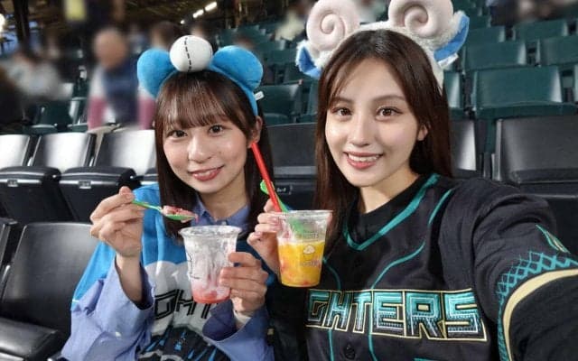 【日本ハム】元ファイターズガールのお友だちと観戦　ハルタクコンビに目頭が熱く／花咲楓香