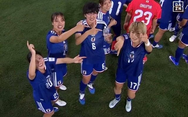 なでしこ若手4人衆が「アニメのキャラみたい」「かわいい」浜野、谷川、松窪、古賀の“わちゃわちゃ歓喜”が脚光「みんなお茶目」【女子アジア杯】