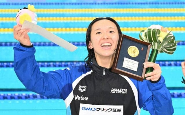 【競泳】女子800m自由形・梶本一花が日本新記録で２年連続３冠達成