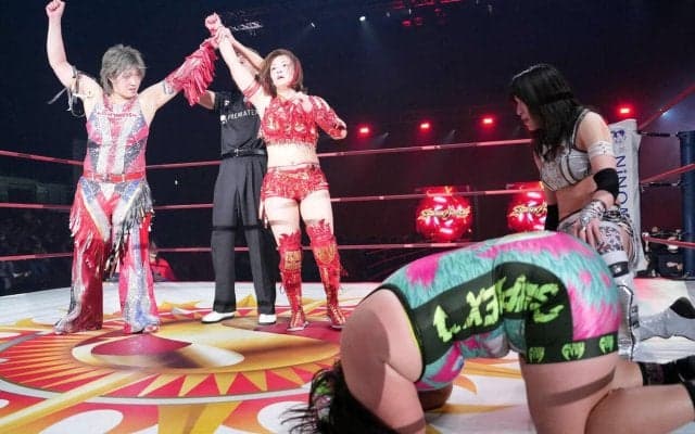 【Sareee－ISM】Sareeeが裏投げ計６発で橋本千紘から勝利、次は彩羽匠と王座戦