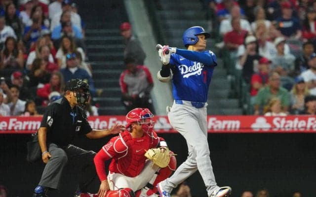 大谷翔平、第４打席は空振り三振　第３打席に走者一掃の約188キロ弾丸適時二塁打放ちスタンド沸かす