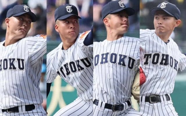 東北、周到な「4投手の継投策」で22年ぶりセンバツ白星！エース完投型とは一線を画す独自のスタイル【センバツ】
