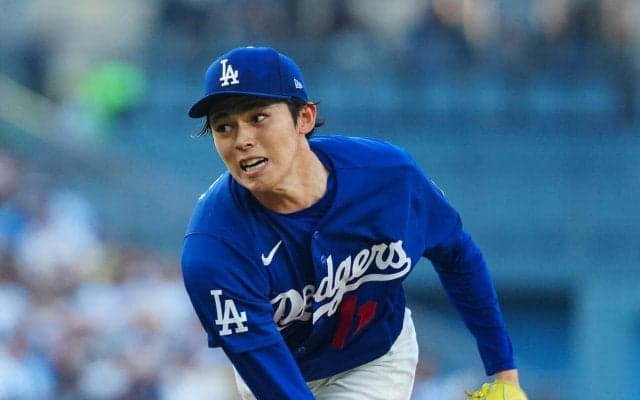 ドジャース佐々木朗希が４四死球と制球難を露呈で１死も取れずに４失点で降板も再登板