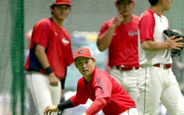 広島ドラ３・勝田あるぞ開幕遊撃スタメン　憧れ続けた菊池と“キクナル”コンビ「そのための準備はできている」