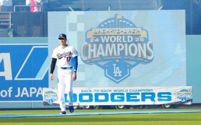 大谷翔平、開幕戦で初打席初安打！打球速度178キロの強烈右前打で26年シーズンスタート