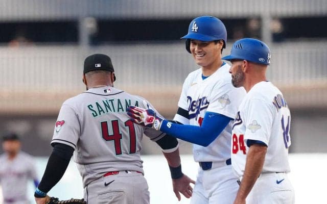 大谷翔平、開幕戦第3打席はフルカウントから四球　パヘスの逆転３ランでドジャースは逆転