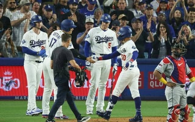 大谷翔平「左手の薬指以外はOK」、ド軍連勝　岡本はメジャー初安打