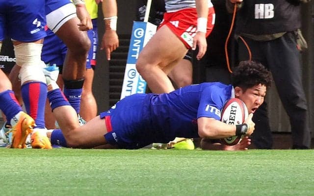 【リーグワン】静岡ブルーレヴズ２４歳誕生日のＳＨ北村瞬太郎がトライ決めるも神戸に完敗