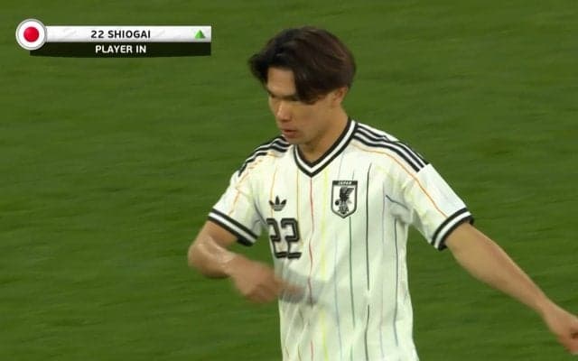 「半端ないって」日本代表デビューFWの“怪物級のキープ＆急加速”にネット衝撃！「馬力がすごい」塩貝健人がW杯の切り札に？