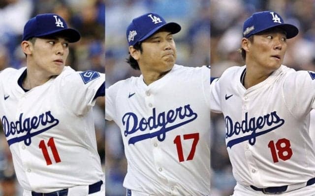 史上初！日本選手トリオ３連戦先発　ドジャース先陣・佐々木朗希→大谷翔平→山本由伸　開幕３連勝の勢いに乗る