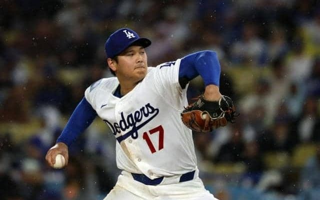大谷翔平「全球種投げられた」雨にも負けず、今季初勝利　6回無失点