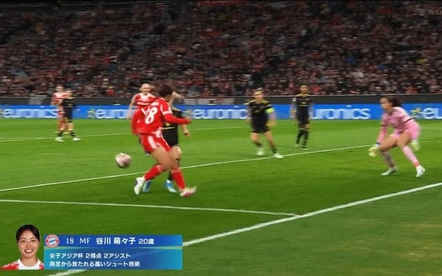 「なんじゃ今の！」なでしこ谷川萌々子、“おしゃれヒールパス”にファン驚愕！決定機演出に「流石のプレービジョン」【女子CL】