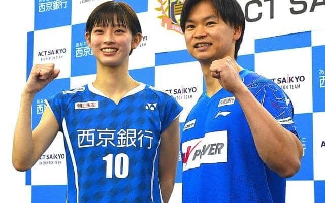 バド渡辺勇大選手ACTSAIKYO新加入　田口真彩選手とペア