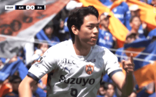 「嘘だろ？」清水FWの衝撃“キックオフ7秒ゴール”が大バズり！「鬼プレスだ」ファンは“J1最速記録”の行方に注目