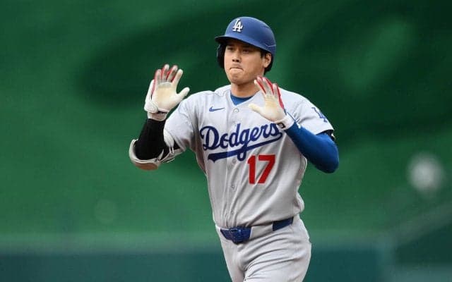 大谷翔平がグリフィンから先制２号ソロ、佐々木朗希を援護　40試合連続出塁