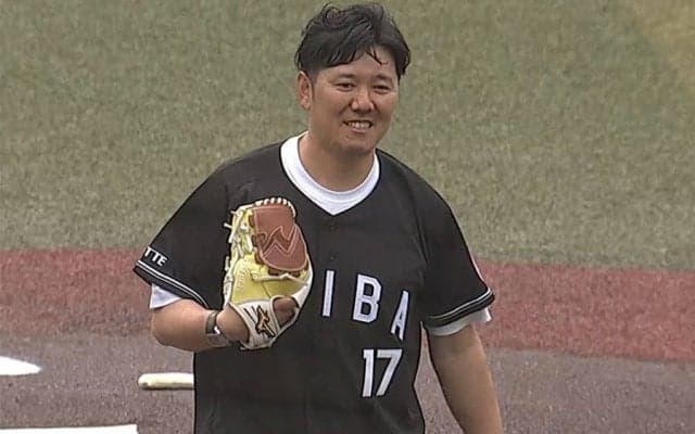 NPB去り6年も「めっちゃええボール」　内角ズバリ…40歳左腕は「始球式の球筋じゃない」