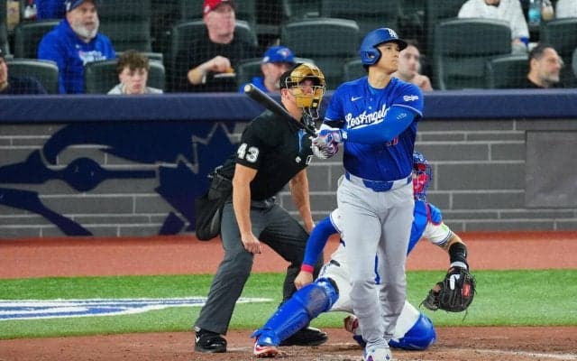 大谷翔平、第５打席は見逃し三振　第４打席に岡本和真の前で飛距離126メートルの３号ソロ放つ