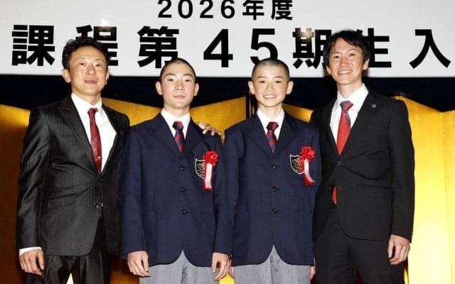 石神深一騎手＆五十嵐雄祐騎手の息子がＪＲＡ競馬学校入学　７人の“騎手の卵”が３年後のデビュー目指し第一歩