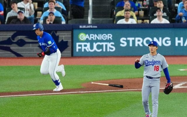 岡本和真、第２打席は３ボールから直球狙うも左飛　山本由伸とメジャー初対決は２打数無安打