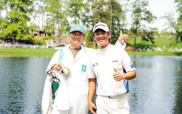 「最初で最後の親孝行」片岡尚之は父と出場／マスターズパー3コンテスト写真集