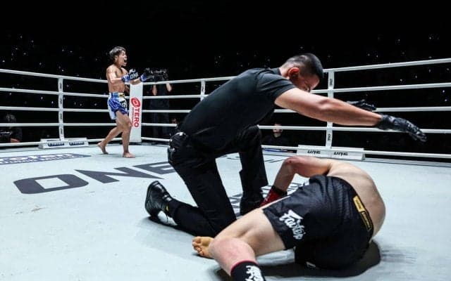 【ONE】山﨑一央が三日月蹴りで一撃KO＆念願ボーナス「今回狙ってたんで、最高にうれしい」