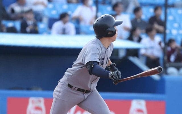 慶大・小原大和が東京６大学初のDH弾、大谷翔平の花巻東後輩が「歴史に名を」刻んだ