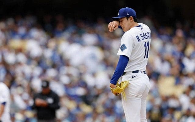 ドジャース連勝ストップ　佐々木朗希が４回２失点で敗戦投手、大谷翔平は２戦連続先頭弾も空砲に