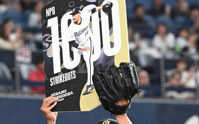 【オリックス】平野佳寿、NPB1000奪三振表彰　42歳０カ月の達成は史上２位の年長記録