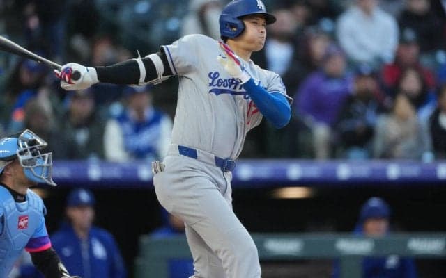 気温1・7度、大谷翔平「寒かった」雪積もる極寒も菅野智之からマルチ安打　連続出塁49試合に