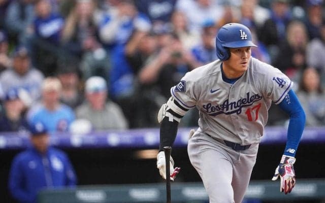 大谷翔平、連続試合出塁「50」に　第５打席で右前打　ドジャースは逆転負けで連勝4でストップ