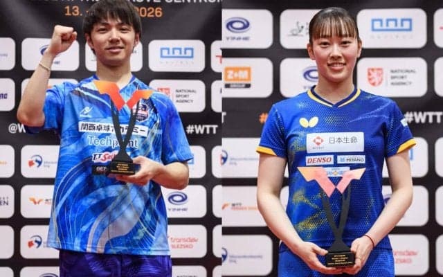 卓球日本の快進撃に公式が賛辞　木造勇人は「優勝で歓喜の鐘が鳴り響く」　2冠の赤江夏星は「圧倒的な強さ」【WTTフィーダー・ハビージョフ】