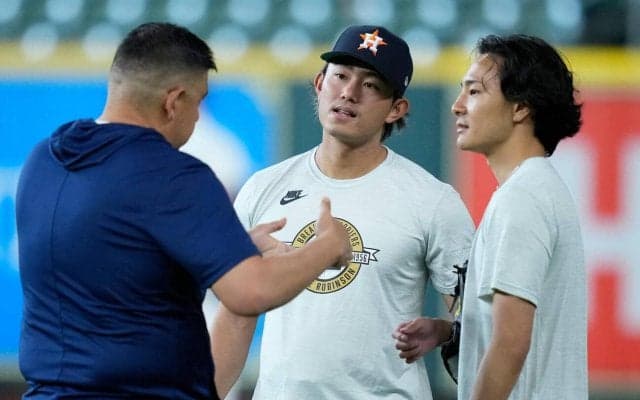 アストロズ今井達也、右腕疲労で負傷者リスト入り後初めてブルペンで投球練習　地元記者が伝える
