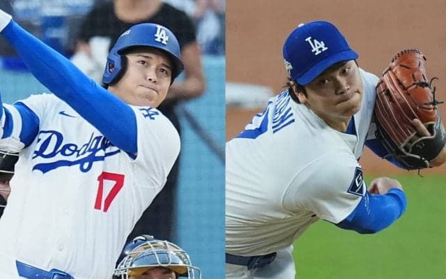 ドジャース大谷翔平、ジャイアンツ戦に先発　１回は３三振で無失点の立ち上がり