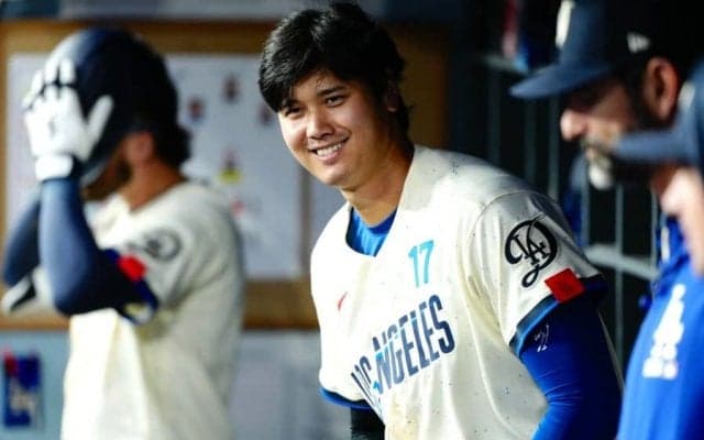 朗希にさりげなく…大谷翔平の\"振る舞い”が「優しい」　中継に映った気遣いに感動「大好きだ」