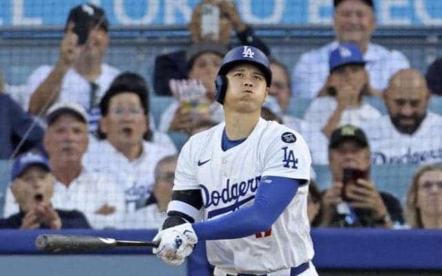 大谷翔平６号ソロ　左中間への一発に確信歩き　６０打席ぶりアーチ　解説者は絶賛「難しいインコース低め。大谷らしい方向にホームランが出た」ドジャース連勝