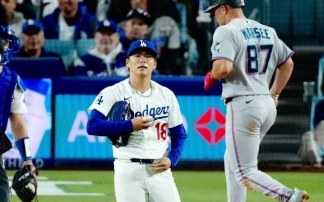 山本由伸、今季ワースト4失点で5回降板　3勝目の権利目前で逆転3ラン被弾…LA沈黙