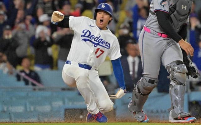 大谷翔平、サヨナラのホームインで雄叫び！　エンタイトル二塁打きっかけでドジャース３連勝