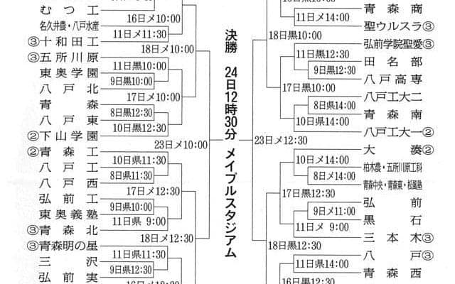 春季高校野球青森県大会組み合わせ決定　青森山田のブロックは激戦に