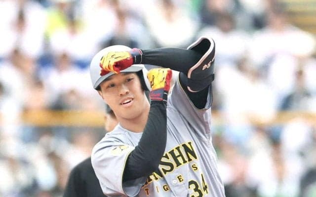 阪神・ドラ３岡城Ｖ撃！初づくしで再奪首　プロ初の安打＆適時打＆打点　中野“代役”で「役割しっかりできた」