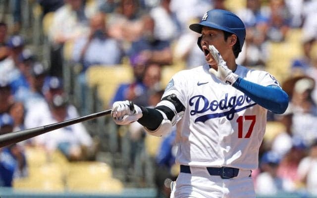 大谷翔平　第２打席は四球　すぐに盗塁でチャンス作る
