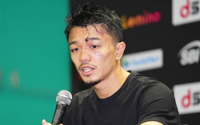 中谷潤人、眼窩底骨折疑いで病院向かう前に…会見で敗戦の弁「さすがチャンピオン、うまさあった」