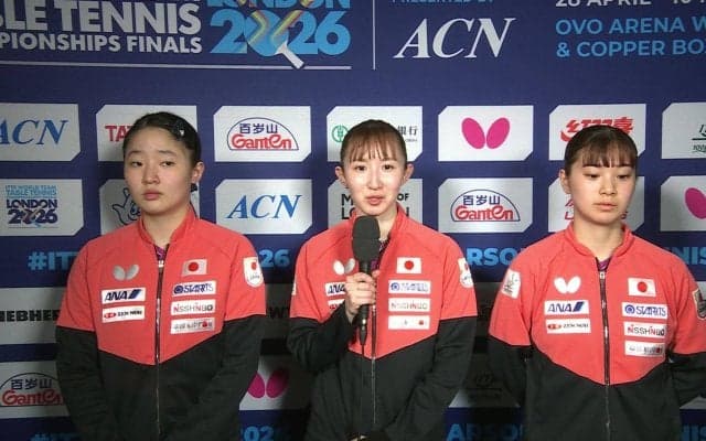 日本女子 初戦を3-0で快勝！張本美和「初戦はいい形で勝利できたので、次の試合も頑張りたい」｜世界卓球100周年大会