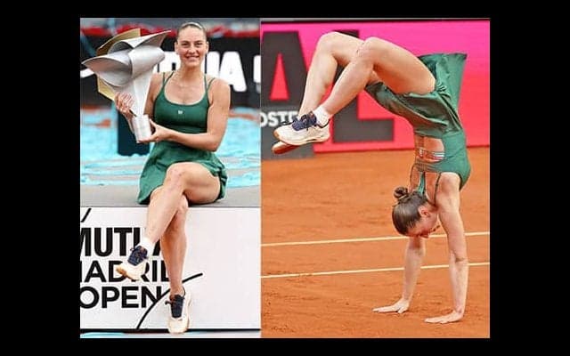  バク転披露！WTA1000初制覇 