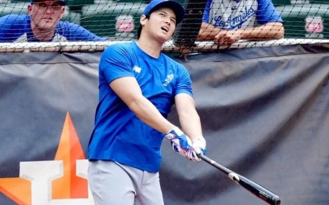 19打席無安打の大谷翔平、「1番・DH」で出場　ド軍スタメン発表…試合前にはフリー打撃も